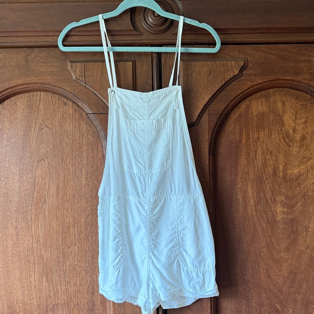 Abercrombie & Fitch White Short Overalls